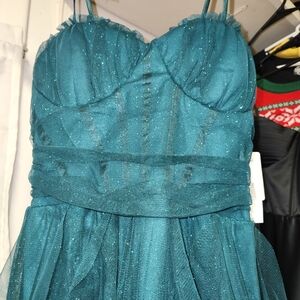 Elegant Teal Evening Dress